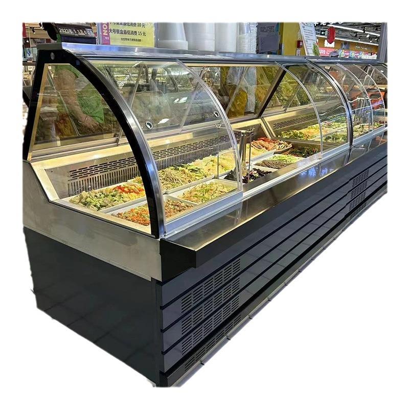 超市面点柜商超熟食展示柜不锈钢食品饮料冷藏保鲜组合展柜风冷