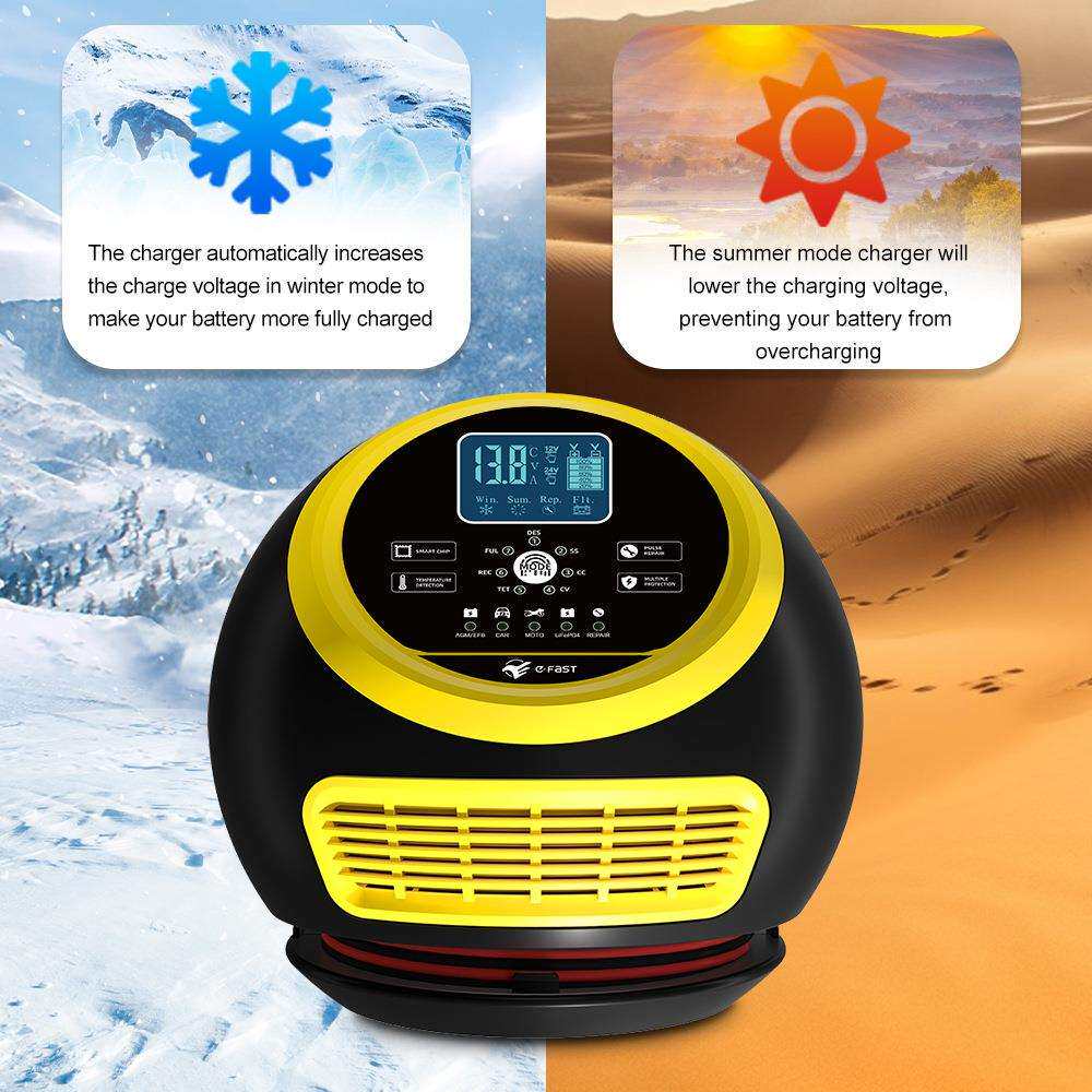 E-FAST 12V24V20A圆球款 300W大功率便携式汽车卡车大电瓶充电器
