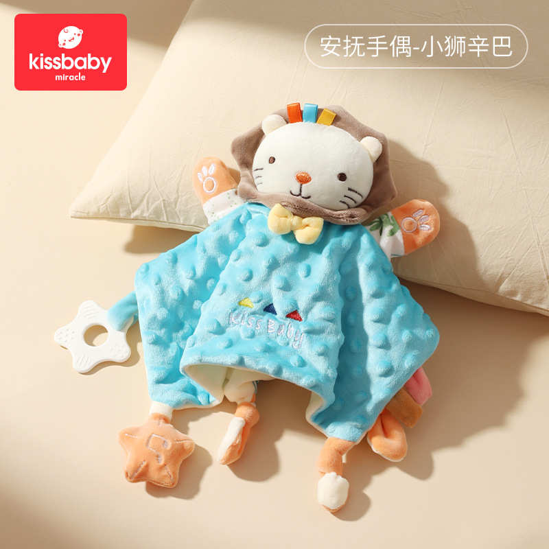 宝宝多功能安抚巾哄睡玩偶可入口啃咬磨牙牙胶玩具早教婴幼儿益智