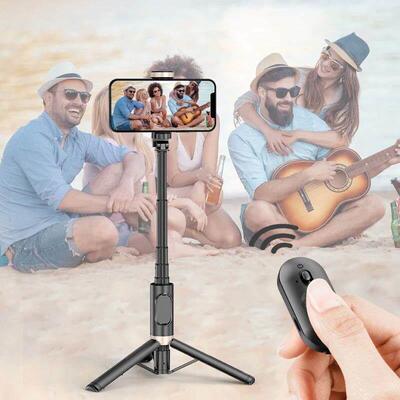 Selfie Stick Tripod, Extendable 3 in 1 Aluminum Selfie