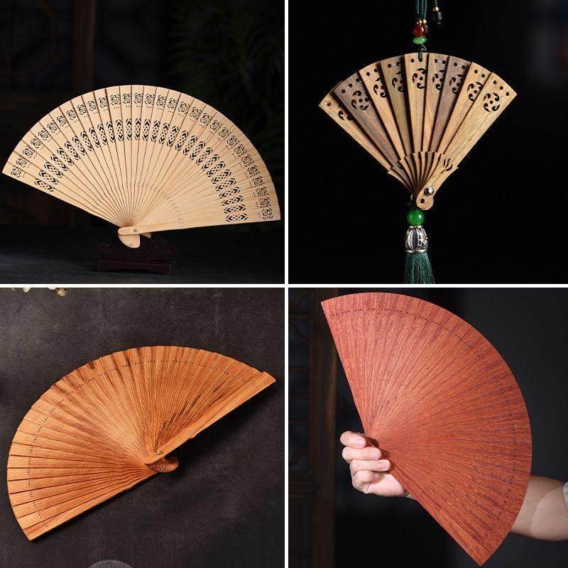 绿檀崖柏扇子镂空工艺扇檀香木苏扇折扇古典文玩中国风檀木扇,居家日用,扇子,淘宝优惠券,粉丝福利购,淘宝优惠卷