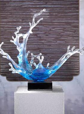 风生水起抽象雕塑摆件玄关客厅酒店大堂摆设简约现代装饰品工艺品