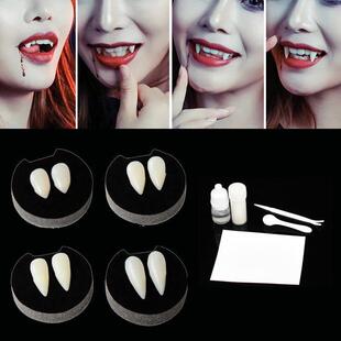 Teeth Costume Vampire Props Halloween Dentures Pairs Fangs