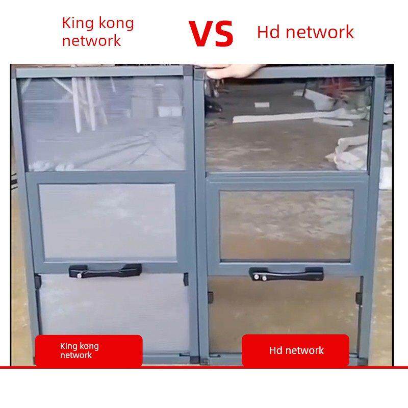 武汉门到门测量安装三推可拆可洗金刚网防盗铝合金纱窗定制平开窗