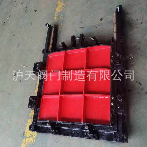 沪天阀门工厂铸铁镶铜方形闸门污水厂手动启闭机方形闸阀闸板阀