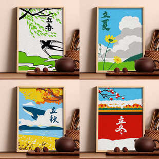 土玩艺纸浆画非遗手工diy材料包历史文化二十四节气大暑团建活动