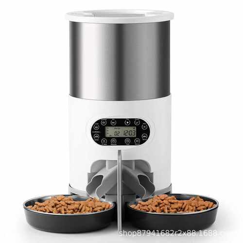智能喂5l4可不锈钢定量碗食器单双定时.食器自动食器宠物喂app喂