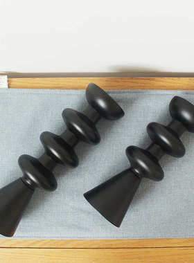 几何木制蜡烛台 样板房展厅摆件 ins风摆拍道具 现代简约酒柜装饰