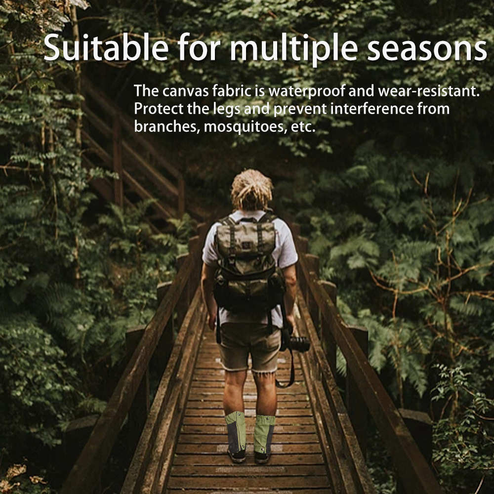 帆布脚套户外男女徒步穿越短款护腿脚套徒步防水沙漠防沙尘绑腿套