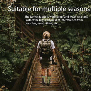 帆布脚套户外男女徒步穿越短款 护腿脚套徒步防水沙漠防沙尘绑腿套