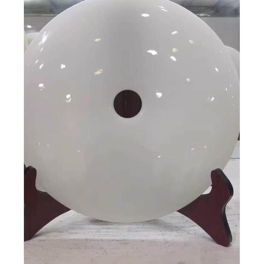 高档天然玉平安扣摆件客壁厅博古架玉酒柜装饰品和氏璧乔迁石新居