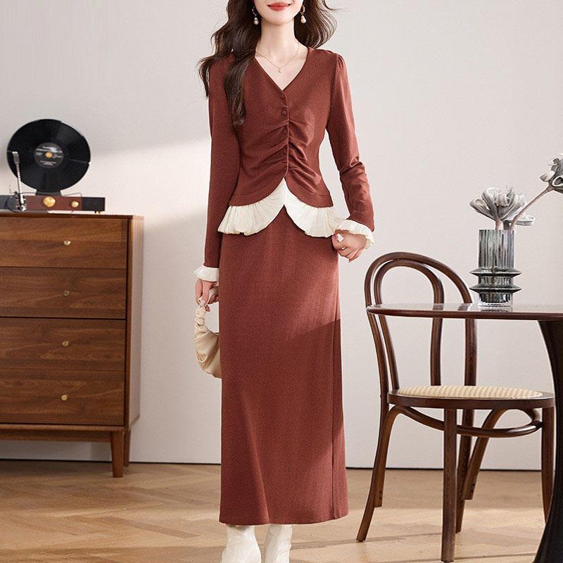 两件套连衣裙女装秋季ZLI2450S新气质媛时尚套洋名款气减龄长袖装