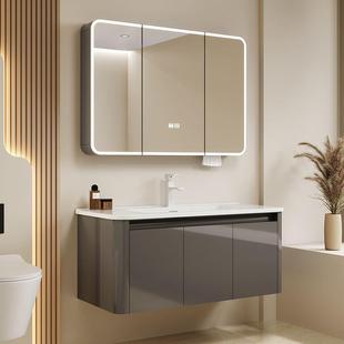 2561卫生间挂墙带式 加厚太空铝能浴室镜纳柜圆弧单独智除雾灯收一