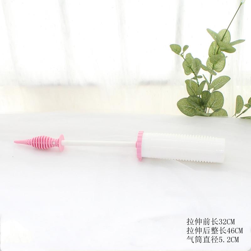 新款直销大号手推打气筒手动粉绿色圆形乳胶气球铝膜长条艺术汽球