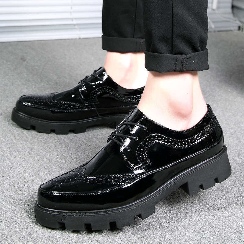 男土商务正装皮鞋男增高鞋亮面厚底皮鞋漆皮低帮伴郎婚礼鞋司仪鞋,流行男鞋,休闲皮鞋,淘宝优惠券,粉丝福利购,淘宝优惠卷