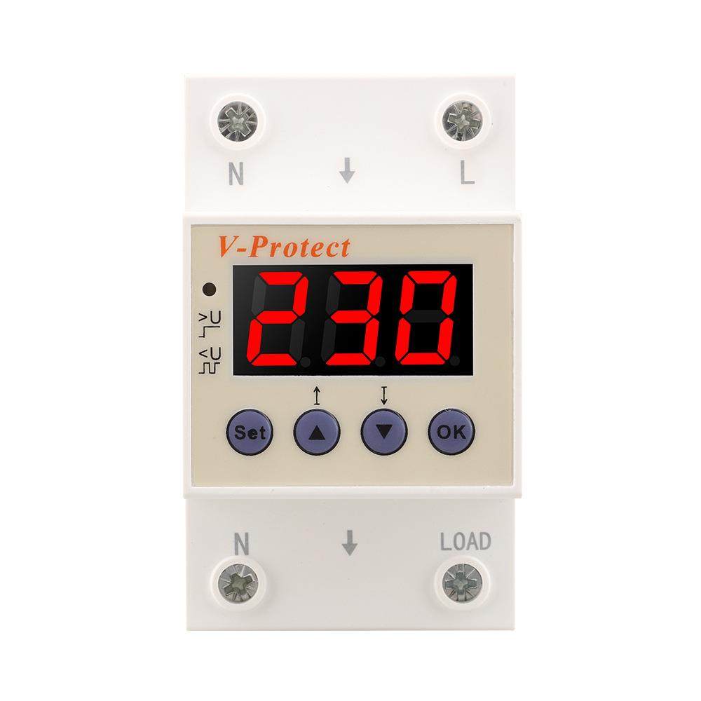 出口型大尺寸电压保护设备40A/63A自复可调过欠压保护器220V/230V