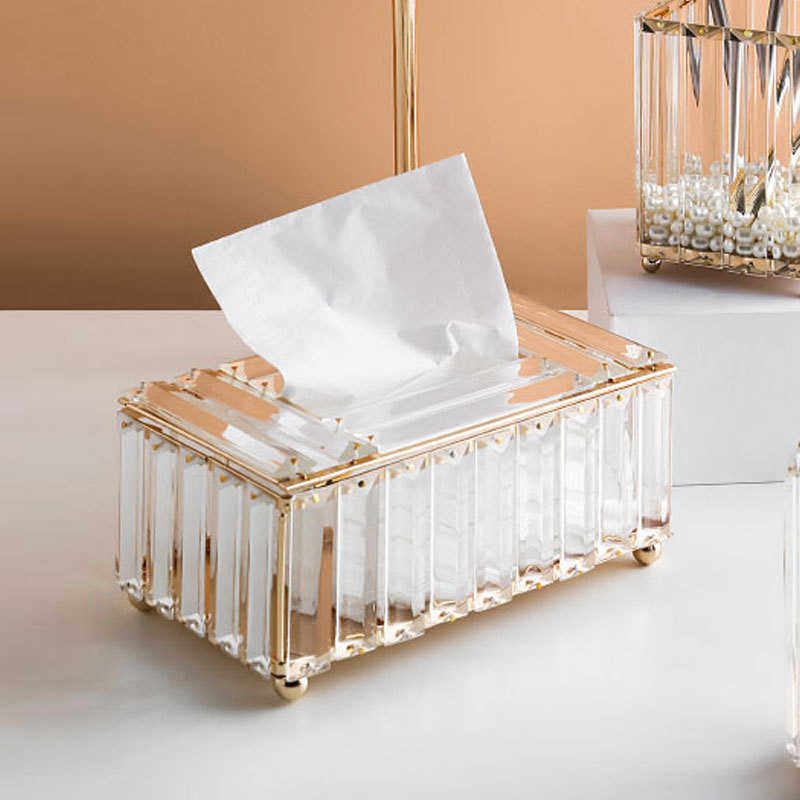 北欧轻奢水晶玻璃纸巾盒抽纸盒餐巾纸家用欧式化妆刷收纳筒笔筒,特色手工艺,其他特色工艺品,淘宝优惠券,粉丝福利购,淘宝优惠卷