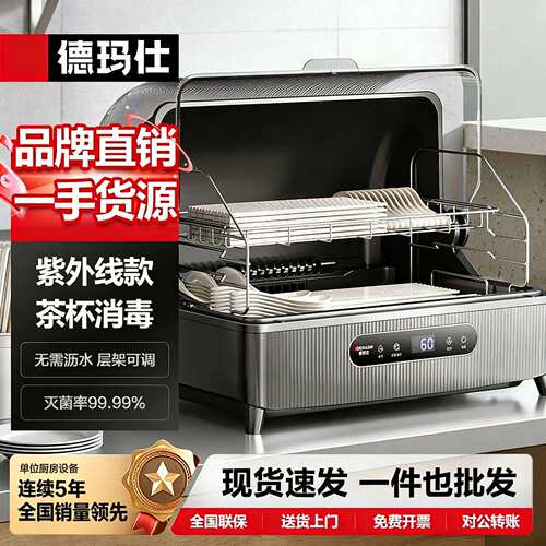 德玛仕台式迷你商用茶具茶杯消毒柜小型家用高温消毒碗柜低耗能