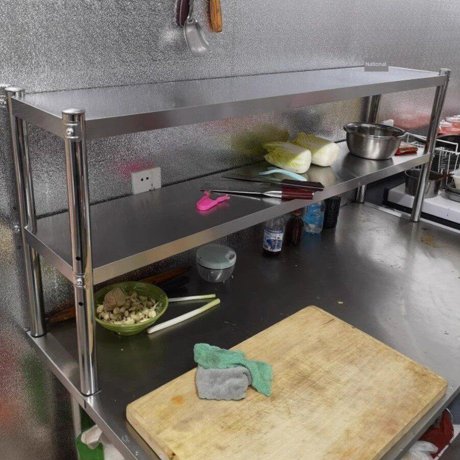 304不锈钢台面架多层奶茶冰柜工作台厨房架子操作台储物架