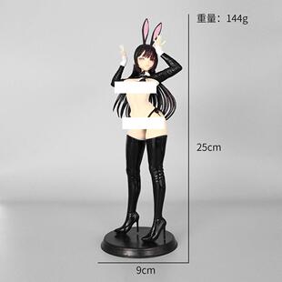 跨境现货 站姿反转兔女郎手摆件 制服美少女机箱桌面景品摆件