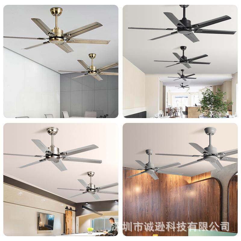 吊PL-2668扇风大力吊静扇音电风餐厅客厅家用商用简约工业复古无