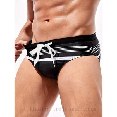 Z 25583 Men's Triangle Stripe Swim Trunks 条纹泳裤