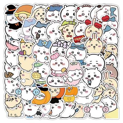 60pcs Cute Chiikawa Stickers DIY Waterproof Vinyl Scrapbook