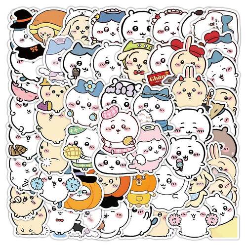 60pcs Cute Chiikawa Stickers DIY Waterproof Vinyl Scrapbook