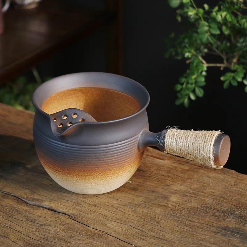 罐罐茶煮茶器茶壶陶瓷茶壶侧把壶家用陶炉覆古煮茶泡茶