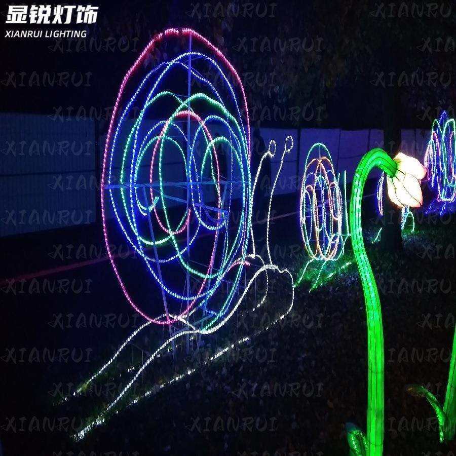 LED昆虫仿真灯具造型蜗牛模型户外防水装饰景观灯小品工艺摆件