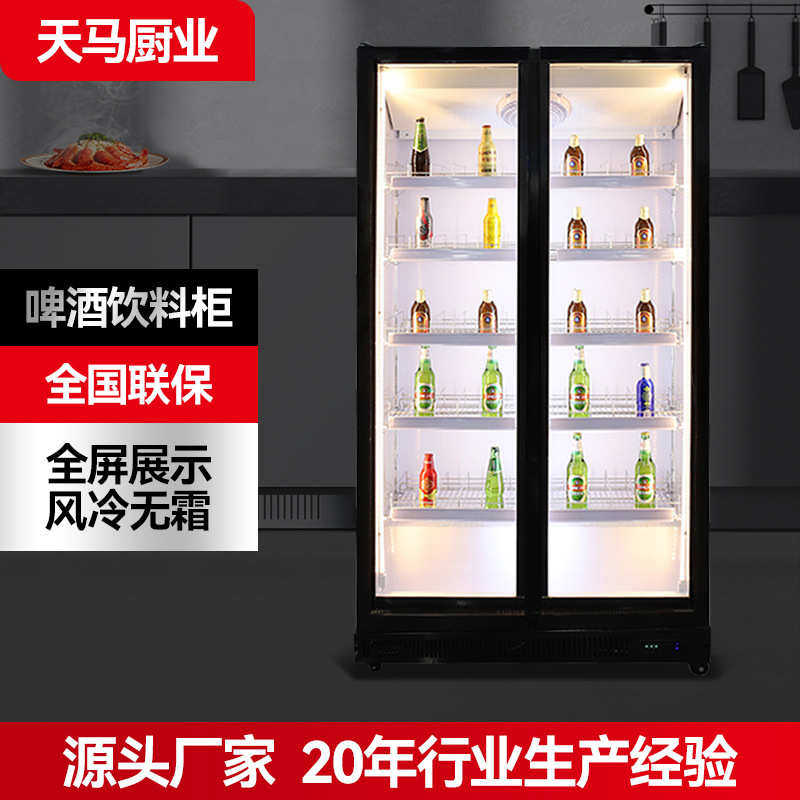双门饮料酒水柜 立式冷藏展示柜商用冰箱便利店冰柜网红酒水柜