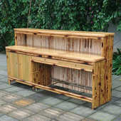 竹吧台中式 竹制转角收银台复古竹子柜台餐厅饭店农家乐接待桌前台