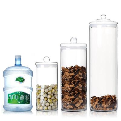密封玻璃罐子特大号茶叶罐透明桶展示储物瓶防潮罐新会陈皮储存罐