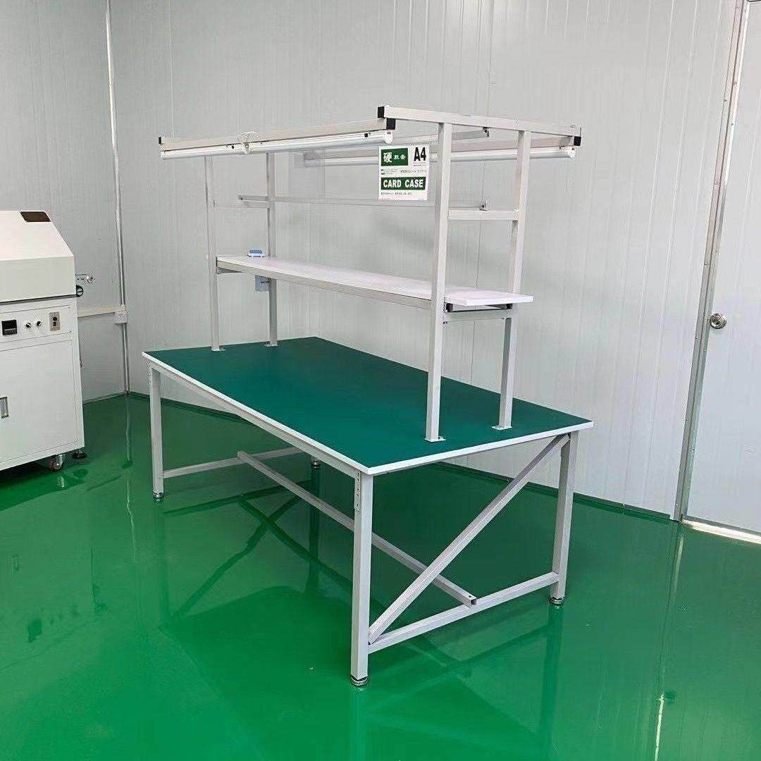 防静电工作台装配线工作台包装台带光可加抽屉台面防静电工作台