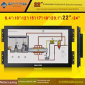 工控电脑显示屏 嵌入式 松佐22寸工业液晶显示器 电阻电容红外触摸