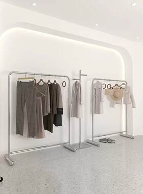 钢落地XJ202310衣架红服装挂衣架不锈展示架直播间女装陈网列货架