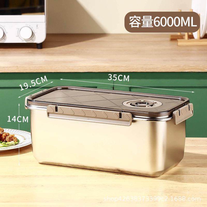 不锈钢304饺子盒冰箱保鲜冷藏盒多功能密封饭盒厨房大容量保鲜盒,收纳整理,智能收纳盒,淘宝优惠券,粉丝福利购,淘宝优惠卷