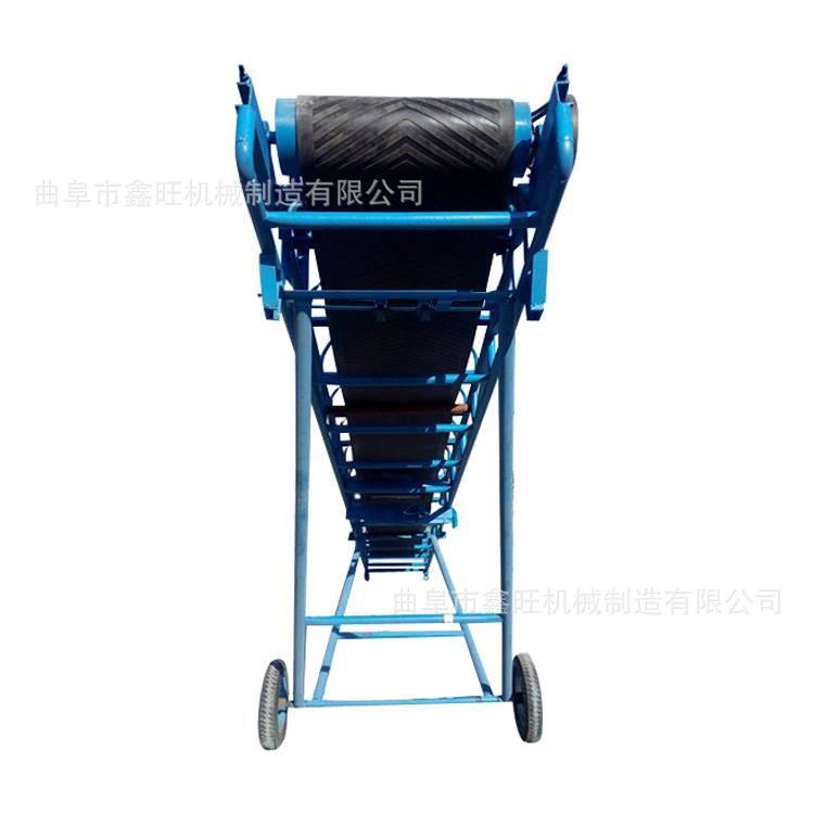 移动式v型槽粮包打跺运输机 皮带输送机 电动滚筒升降传送带