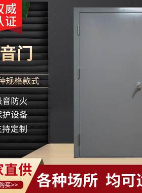 隔音门家庭影院音乐教室高分贝录音棚隔声门双开门隔热防火静音门