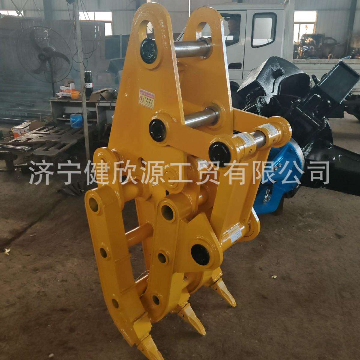 固定式港口码头抓钢器铁块石块钢材装卸机械设备挖机液压抓钢机
