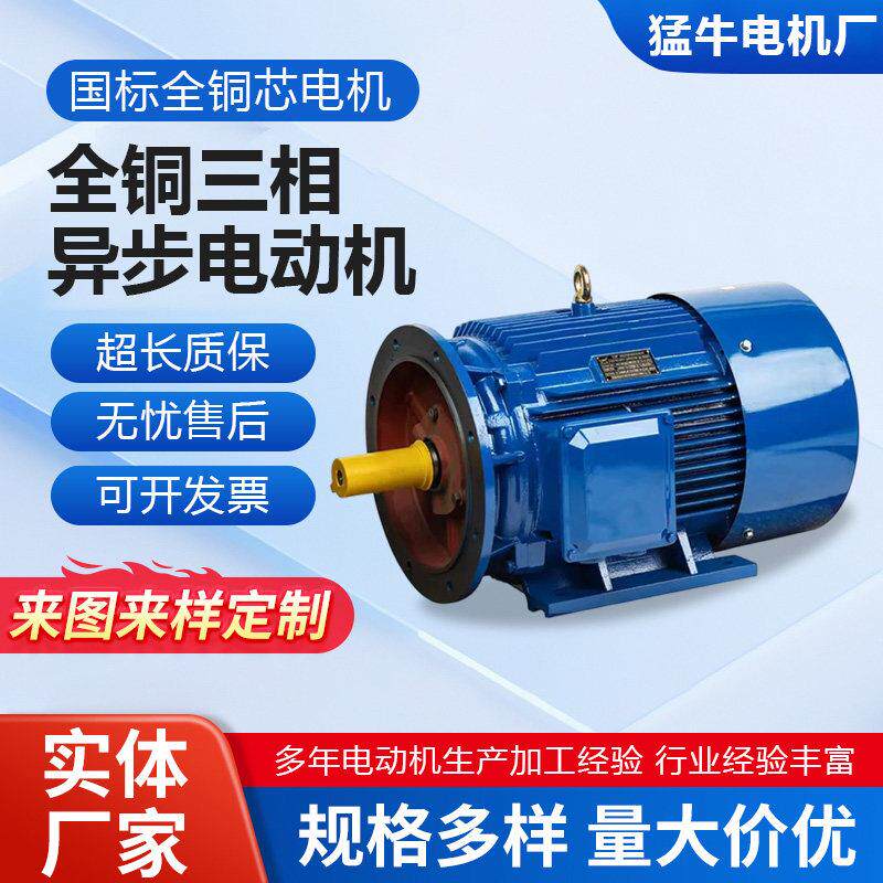 100%全铜三相异步电动机11 15 18.5 22 37KW 1470rpm电机380V三相