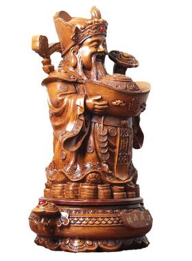 财源广进文财神像摆件客厅家用玄关装饰工艺品店铺办公室开业送礼