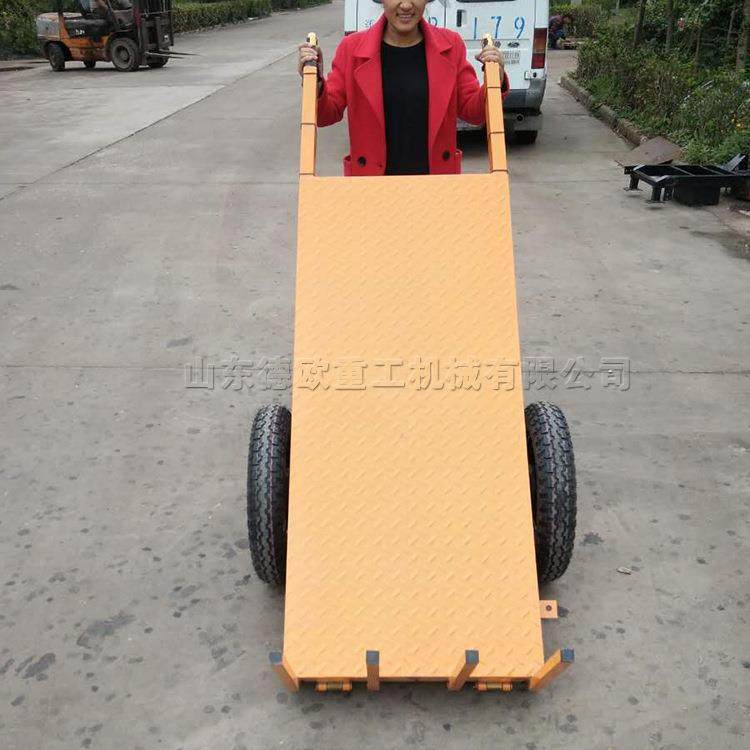 厂矿运输双轮电动平板车 工地加气砖空心砖运输电动工具手拉车
