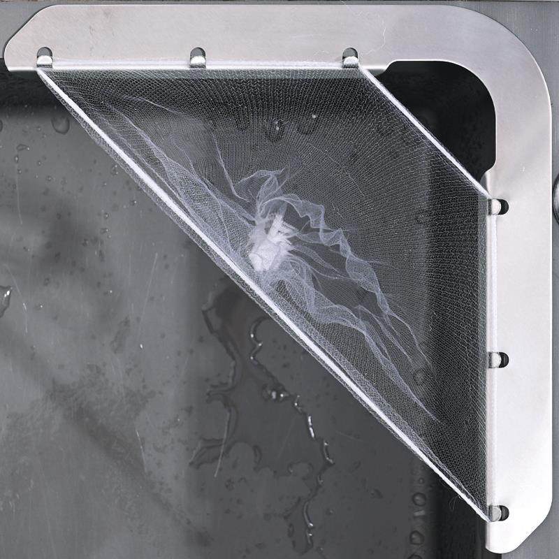 厨房水槽过滤网304不锈钢三角沥水架剩饭剩菜一次性挂网沥水篮,餐饮具,洗菜盆/沥水篮/漏水筛,淘宝优惠券,粉丝福利购,淘宝优惠卷