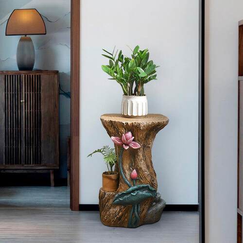 花架子室内客厅阳台多功能置物架家用落地式花几盆景盆载彷木盆架