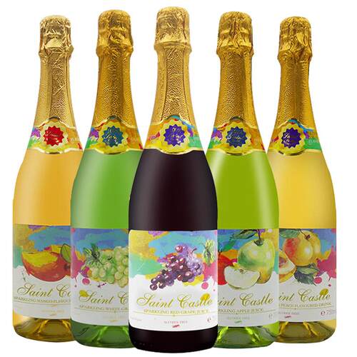 比利时进口圣堡无醇气泡酒750ml 零酒精起泡酒0酒精葡萄汁 饮料