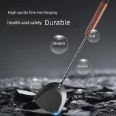 崔大黄铁铲实木山毛榉柄铁铲铁锅烹饪专用铲