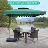 户外商用遮阳伞双顶庭院酒店景区罗马伞大型室外加厚雨棚太阳伞