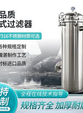 工业袋式过滤器不锈钢碳钢PP棉滤袋式污水处理大流量精度承压