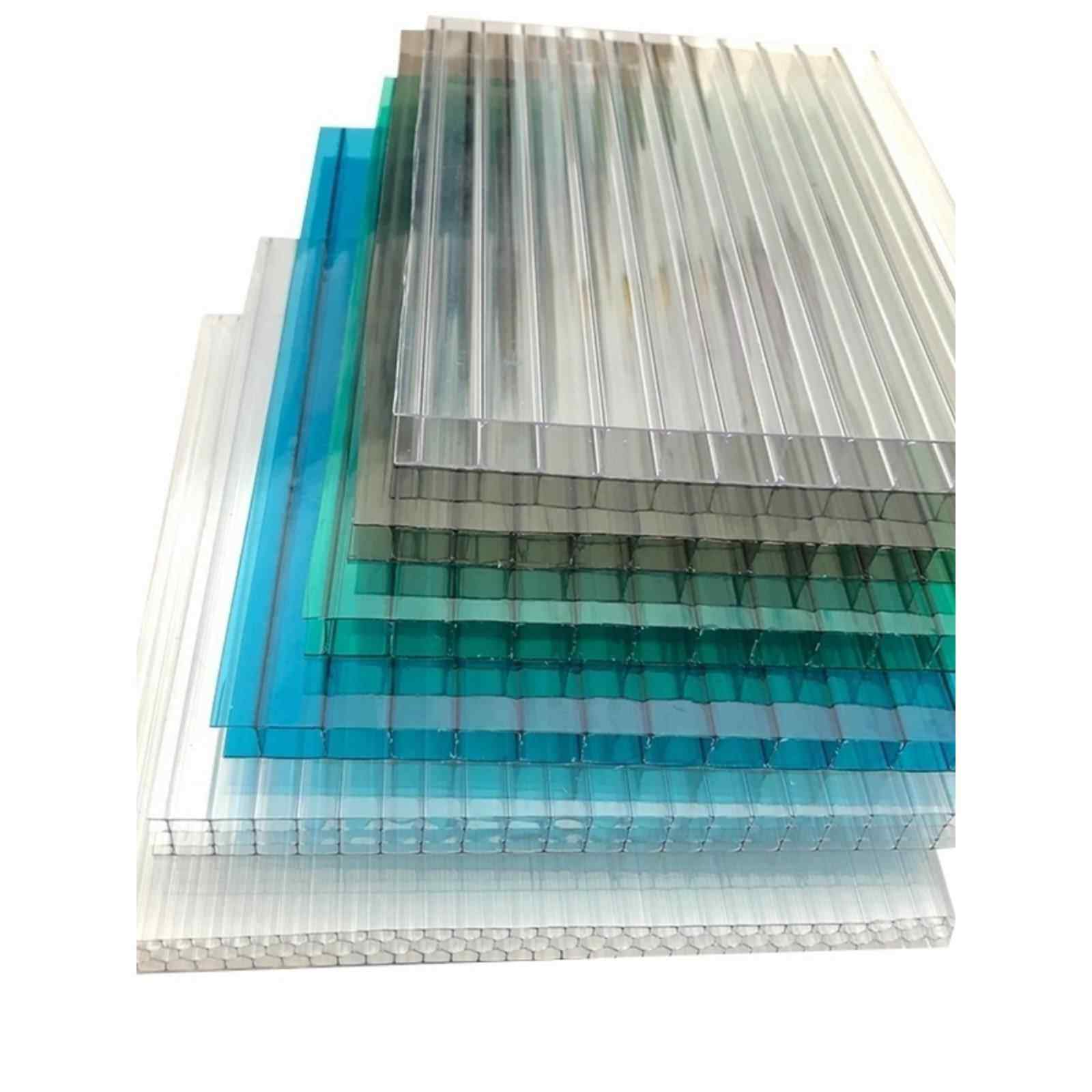 阳光板耐力板户外中空心硬板PC顶棚透明瓦蜂窝波浪瓦聚碳酸酯雨棚